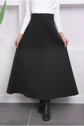 دامن مشکی زنانه پارچه Dilay - کد 202258875