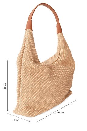 کیف دوشی بژ زنانه حصیر Mio Gusto - کد 934283907