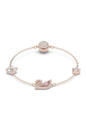 دستبند استیل (فولاد) سفید زنانه طلا Swarovski - کد 264012745