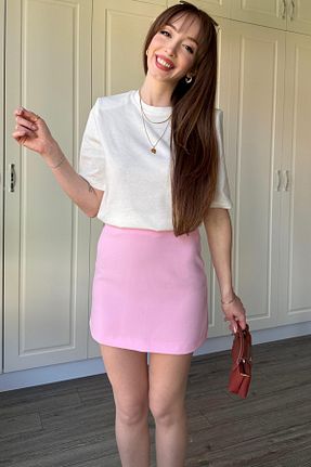 دامن صورتی زنانه بافتنی Dilay Gökoğlu Butik - کد 934267188