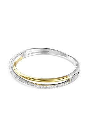 دستبند استیل (فولاد) طلائی زنانه استیل (فولاد) Swarovski - کد 850004885