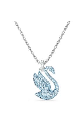 گردنبند جواهر قهوه ای زنانه رودیوم Swarovski - کد 750591650