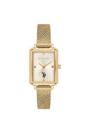 ساعت مچی زرد زنانه استل (فولاد) U.S. Polo Assn. - کد 810637799