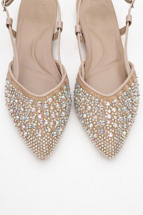صندل بژ زنانه پاشنه تخت luvishoes - کد 934285075