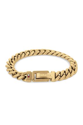 دستبند استیل (فولاد) طلائی مردانه استیل (فولاد) Tommy Hilfiger - کد 331846990
