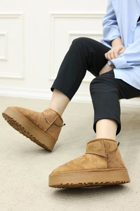 بوت / نیم بوت قهوه ای زنانه چرم خالص Fast Step - کد 762326505
