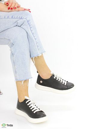 کفش کژوال مشکی زنانه چرم خالص Mammamia - کد 934308113