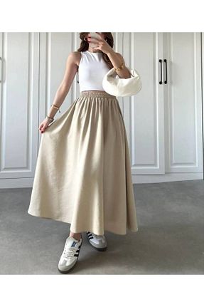 دامن حجاب بژ زنانه کلوش Gülmude - کد 928440474