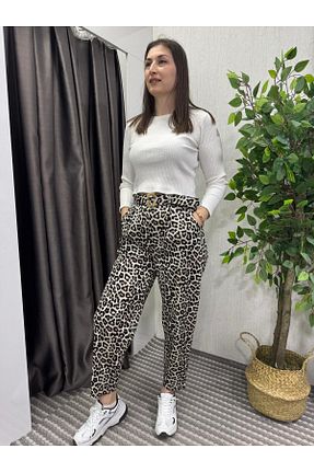 شلوار بژ زنانه پنبه ای BengüşButik - کد 925715129