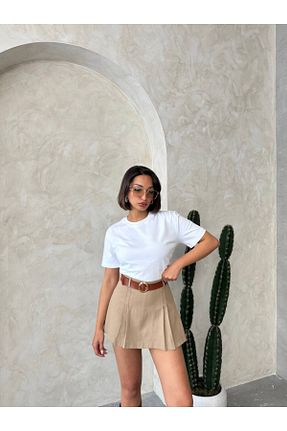 دامن بژ زنانه بافتنی AYLFARWEAR - کد 932791549