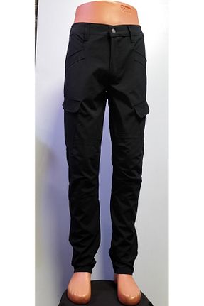 شلوار سایز بزرگ مشکی زنانه پنبه پلی استر BeyzDenim - کد 809477614