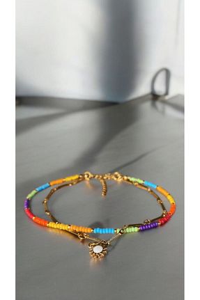 خلخال جواهر رنگی زنانه استیل (فولاد) Bensei Takı Dükkanı - کد 934347054