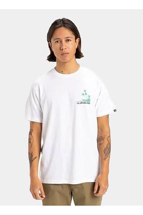 تیشرت سفید مردانه یقه دوچرخه Quiksilver - کد 934349466