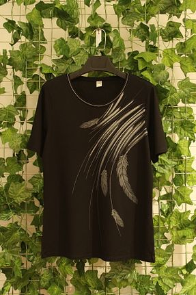 تیشرت مشکی زنانه یقه دوچرخه YXL COLLECTION - کد 934349102