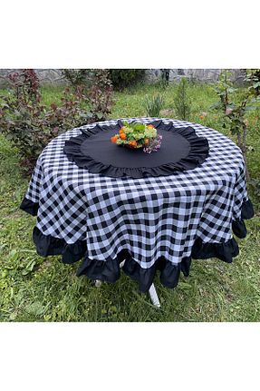 رومیزی مشکی Fırfırlı LILYUM - کد 935284381