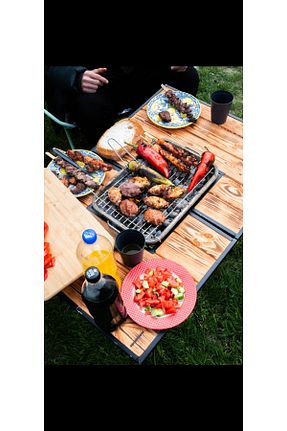 میز کمپ قهوه ای فلزی TIDY OUTDOOR - کد 841447987