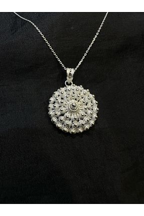 گردنبند نقره سفید زنانه 925 عیار bigakan - کد 934394086