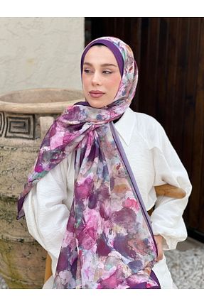 شال بنفش زنانه پنبه ای Modakaşmir - کد 935299899