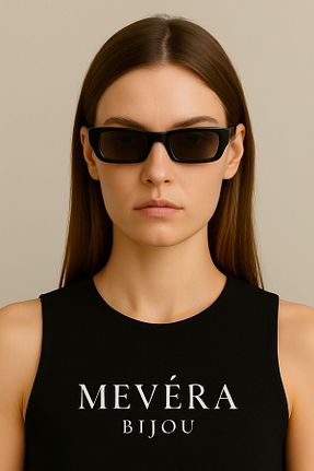 عینک آفتابی رنگی زنانه UV400 Mevera Bıjou - کد 934389213