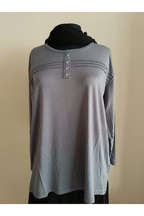 بلوز طوسی زنانه ساده ÖZNUR GÖZÜBEK - کد 933754172