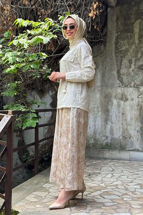 لباس حجاب بژ زنانه رگولار FUAT GÜRSEN - کد 934405356