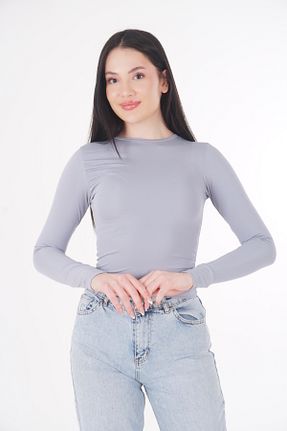 بلوز طوسی زنانه ساده CHAURA - کد 925816487
