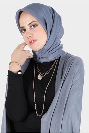 روسری سرمه ای پلی استر Alvina - کد 801699181