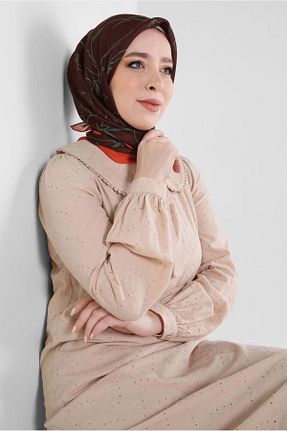 روسری زرشکی پلی استر Alvina - کد 817771947