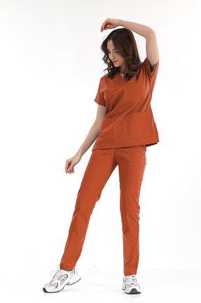 لباس کار نارنجی ÇİZGİ MEDİKAL - کد 741452388