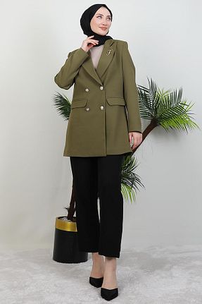 کت حجاب خاکی رگولار GİYZAMİLA - کد 934455152