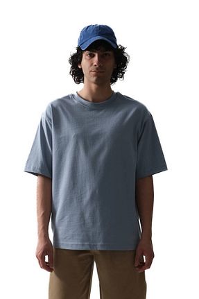 تیشرت آبی مردانه اورسایز 1887CLO - کد 934474636