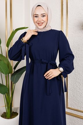 لباس حجاب سرمه ای زنانه رگولار Genel Markalar - کد 934474365