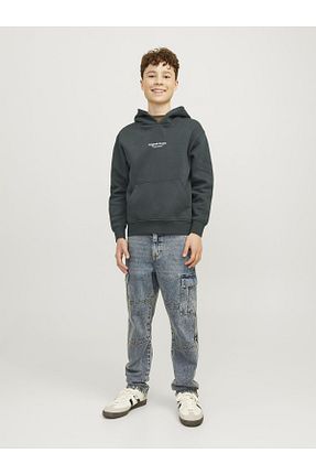 سوئیشرت سبز بچه گانه ساده Jack & Jones - کد 935516668