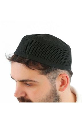 کلاه مشکی زنانه پنبه ای İkranur - کد 934481662