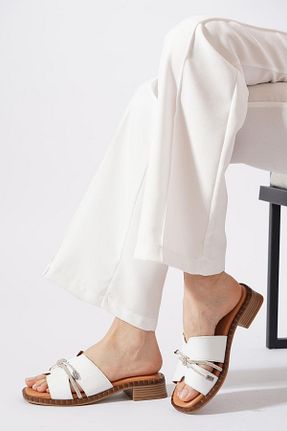 دمپائی خانگی سفید زنانه پاشنه تخت Moda Pie - کد 934483390