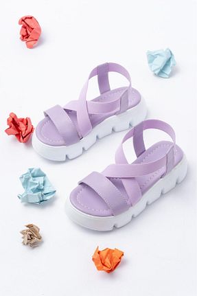صندل بنفش بچه گانه پاشنه ضخیم Grafen Kids - کد 841932974