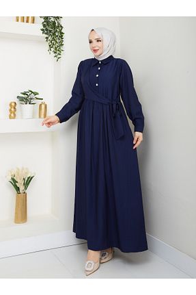 لباس حجاب سرمه ای زنانه A-line modapark.ist - کد 934477228
