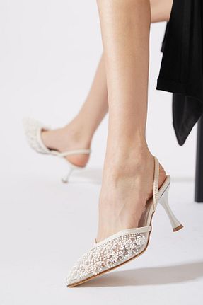 کفش مجلسی بژ زنانه پاشنه نازک Moda Pie - کد 934485493