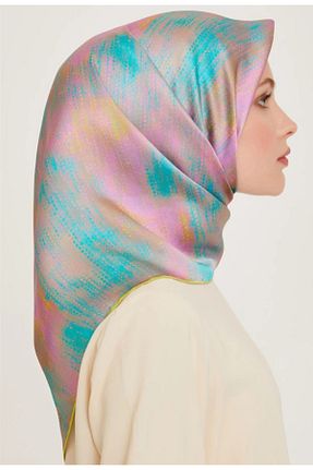 روسری رنگی کرپ ساتن ابریشم Armine - کد 862306056