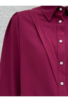 ست بالاتنه و پائین تنه حجاب زرشکی رگولار Ebrar Store - کد 926754247