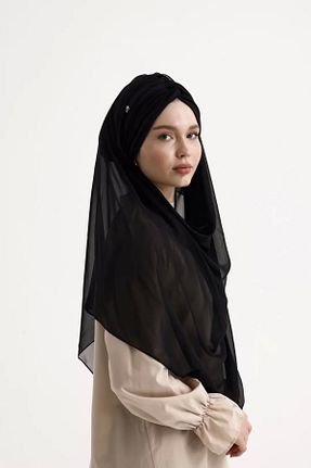 کلاه شنای حجاب مشکی زنانه ladrans - کد 849044142