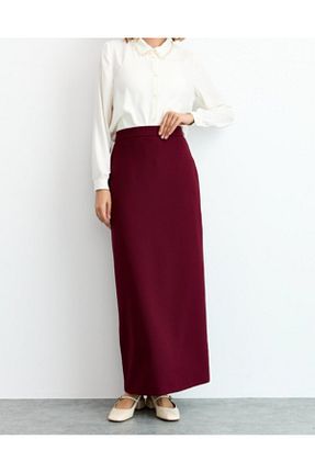 دامن حجاب زرشکی زنانه کمر کش دار asilmoda - کد 934516615