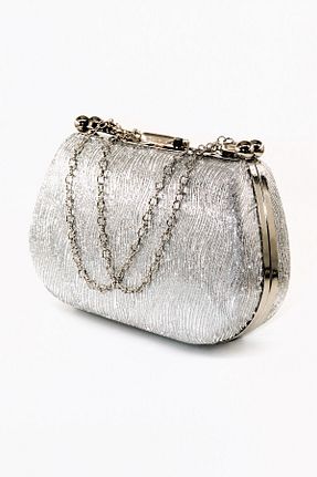 کیف مجلسی طوسی زنانه پارچه ای KEEBA - کد 934500340