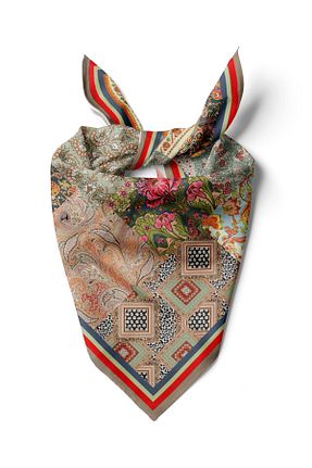 دستمال گردن رنگی زنانه پلی استر D scarf - کد 935550765
