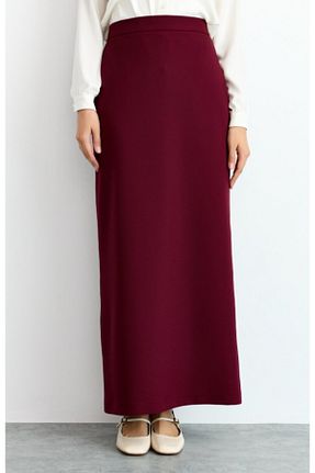 دامن حجاب زرشکی زنانه کمر کش دار asilmoda - کد 934516615