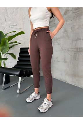 شلوار قهوه ای زنانه نخ متالیک Elif Özbey Butik - کد 934528751