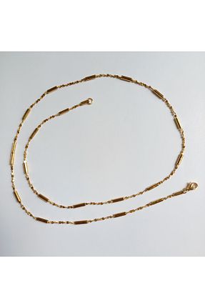 گردنبند استیل ( فولاد ) طلائی زنانه استیل (فولاد) stainless steel - کد 934540539