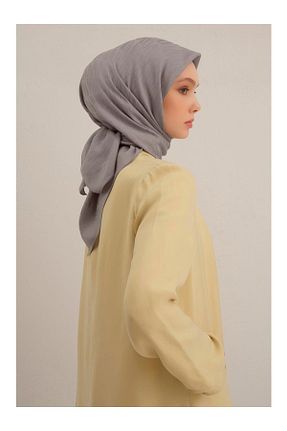 روسری طوسی پنبه ای Armine - کد 934543375