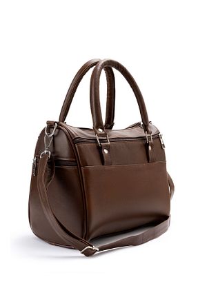 کیف دوشی قهوه ای زنانه چرم خالص fubileather - کد 934577787