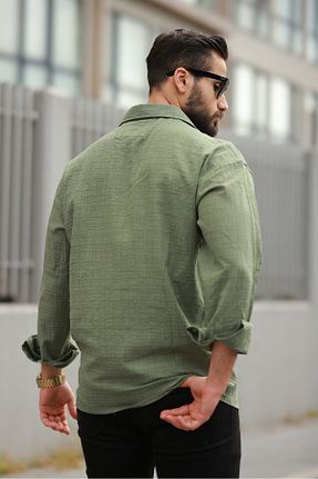 پیراهن خاکی مردانه یقه پیراهنی BASEL.CO - کد 934546719
